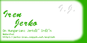 iren jerko business card